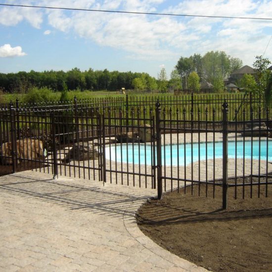 clôture piscine ornementale